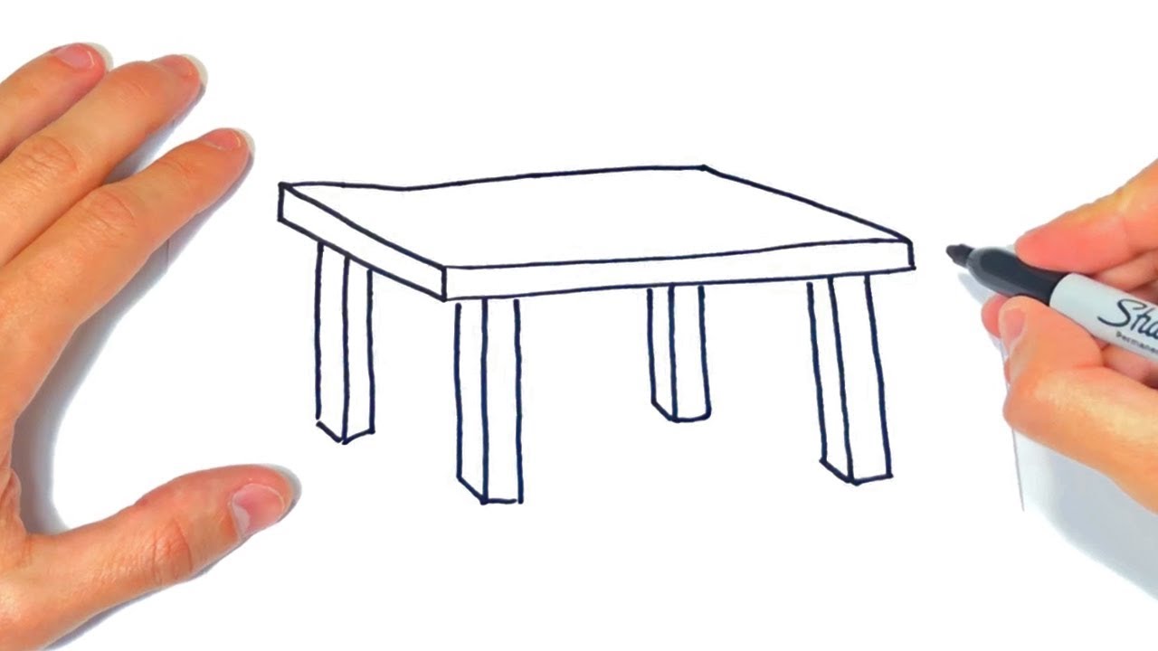 Cómo dibujar una mesa llena de comida