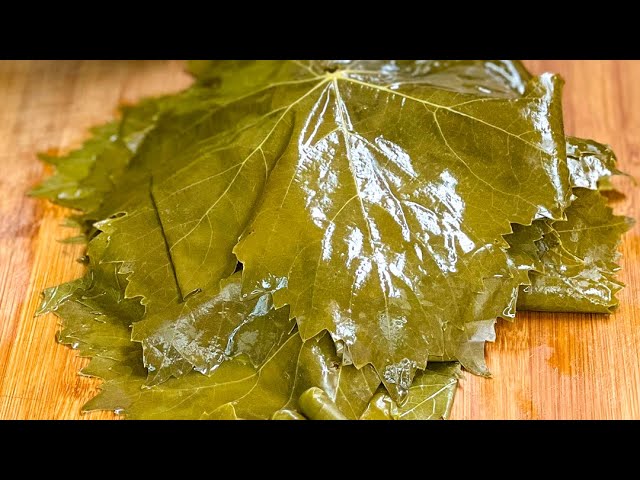 Deliciosa comida árabe envuelta en hojas de uva