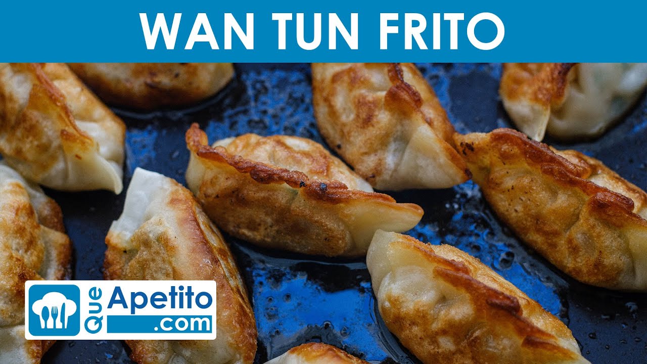 Delicioso wan tun frito de comida china