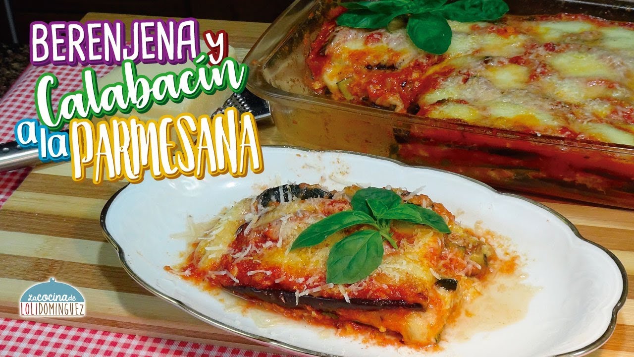 Deliciosa comida con berenjena y calabacín