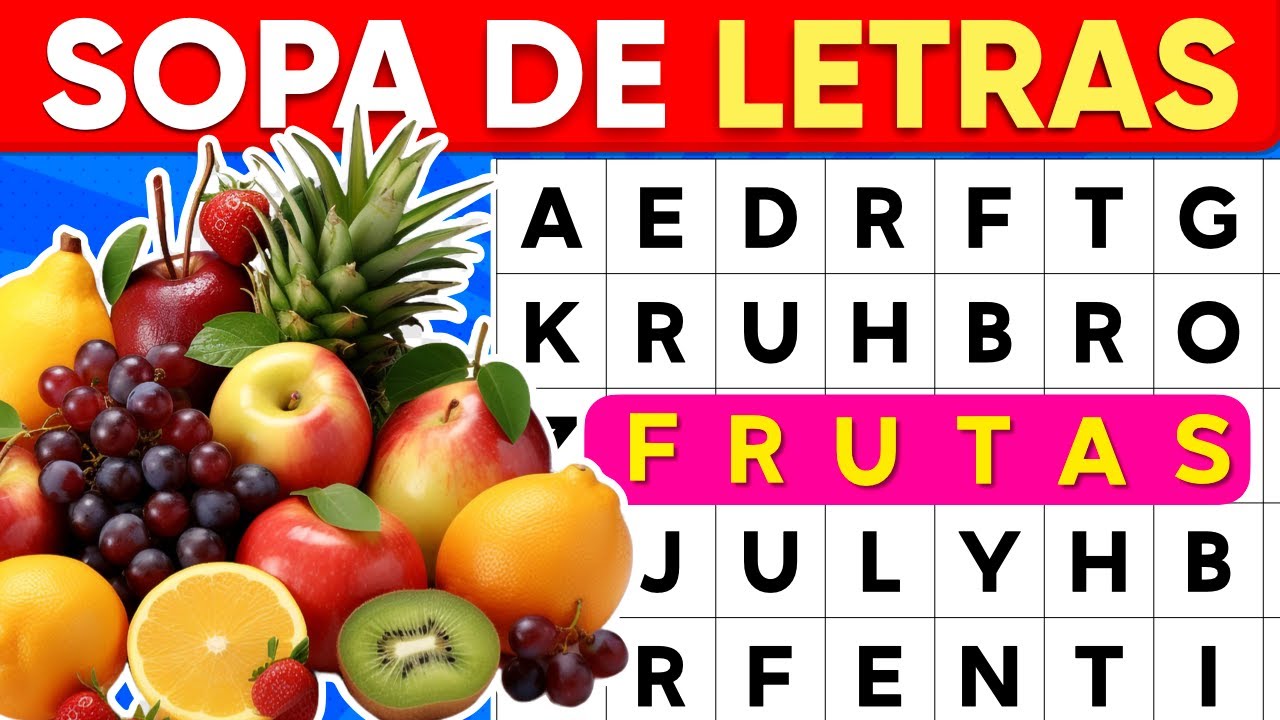 Encuentra las palabras de comida saludable en esta sopa de letras