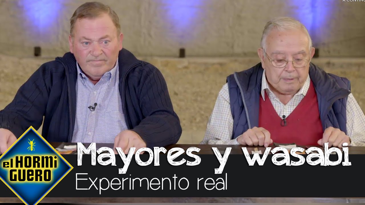 Gente mayor se divierte probando comida en El Hormiguero