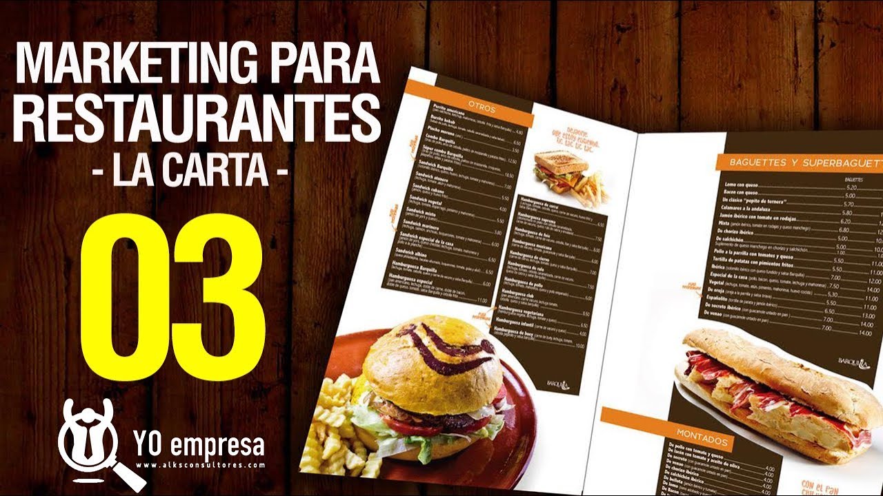 Guía para redactar una carta de comida irresistible