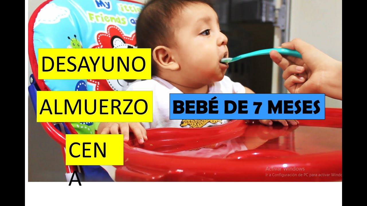 Menú de comida para bebé de 7 meses