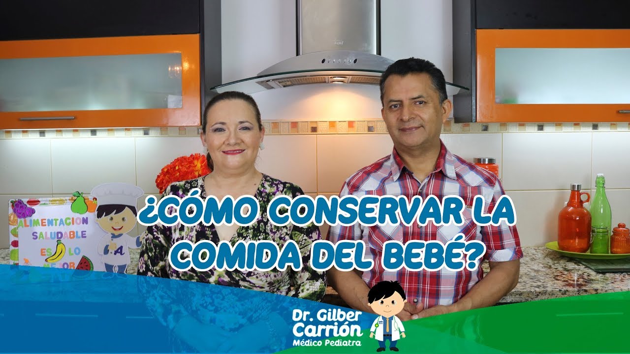 Almacenamiento de comida para bebés en tarros de cristal