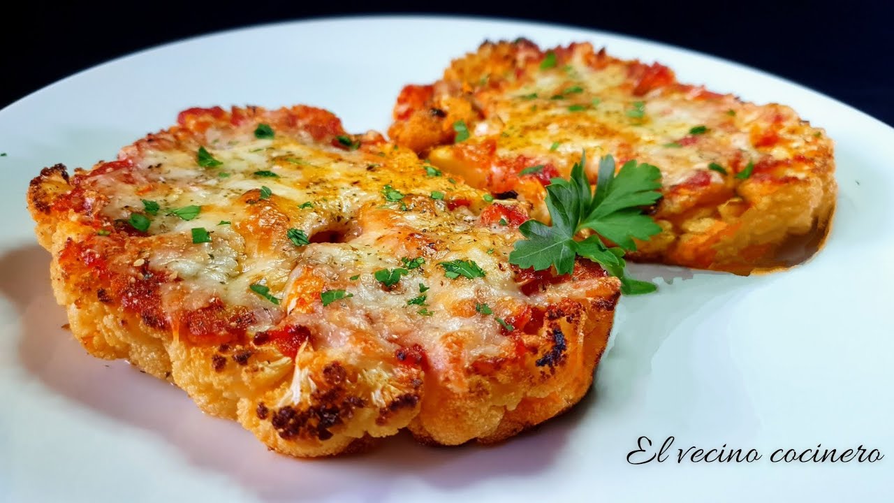 Deliciosa comida con coliflor al horno