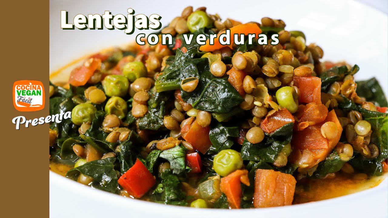 Deliciosa comida vegetariana con lentejas